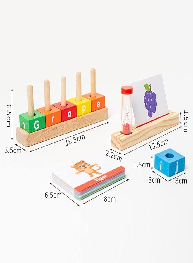 Kevim Letter Spelling Block Toy Alphabet Game Montessori for Children & Toddlers | Baby Preschool Learning Toys | Wooden Handcrafted Educational Pretend Play Set - Image 4